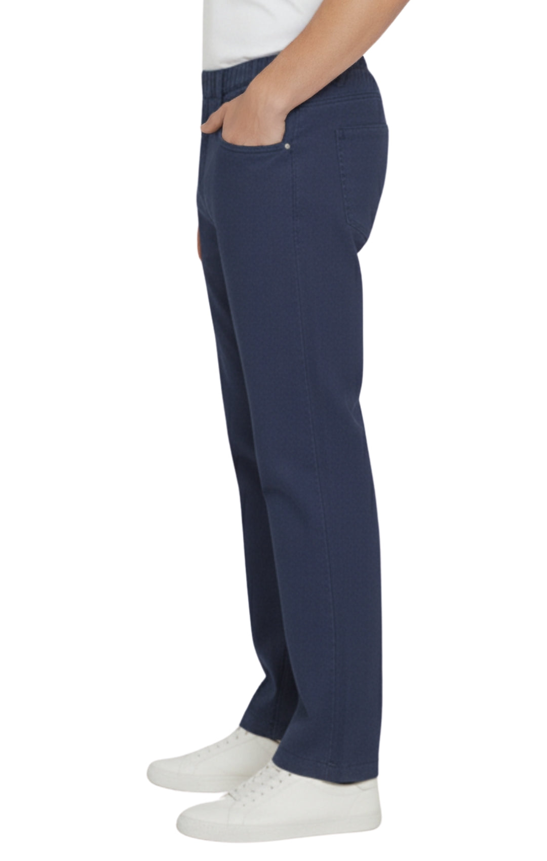 Men's Casual Elastic Waist Denim & Twill Pull on Jeans Pants