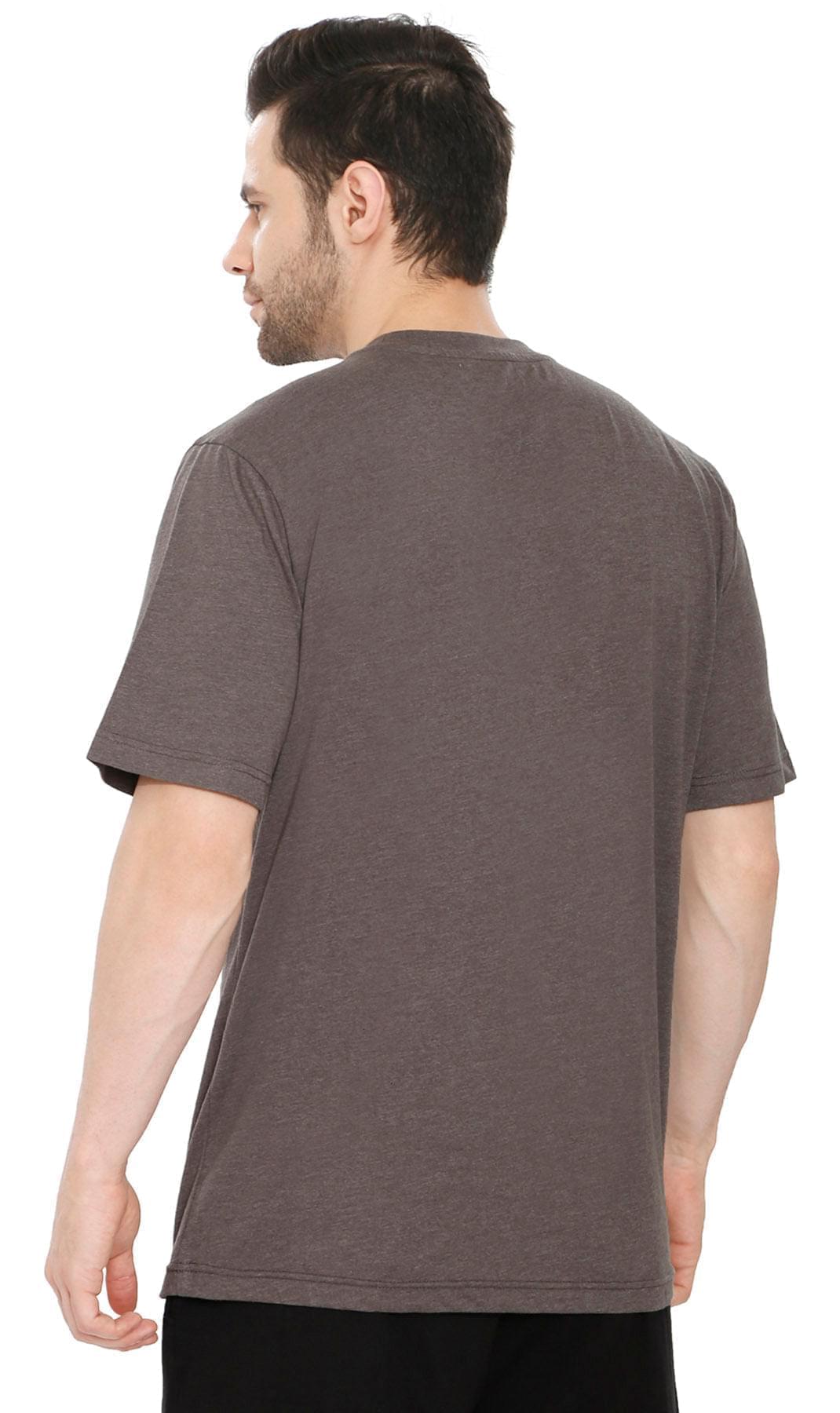 Men's Crew Neck Solid Color T-shirt in Short Sleeves and Relaxed Fit