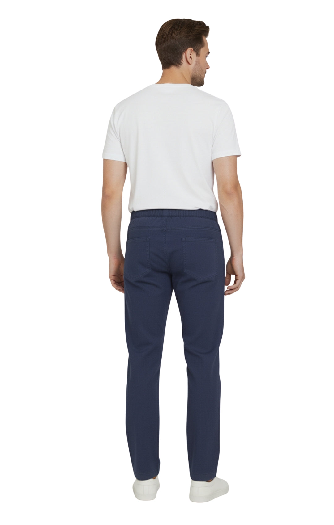 Men's Casual Elastic Waist Denim & Twill Pull on Jeans Pants