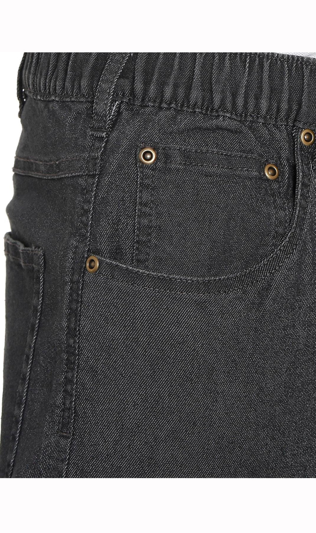 Men's Casual Elastic Waist Denim & Twill Pull on Jeans Pants