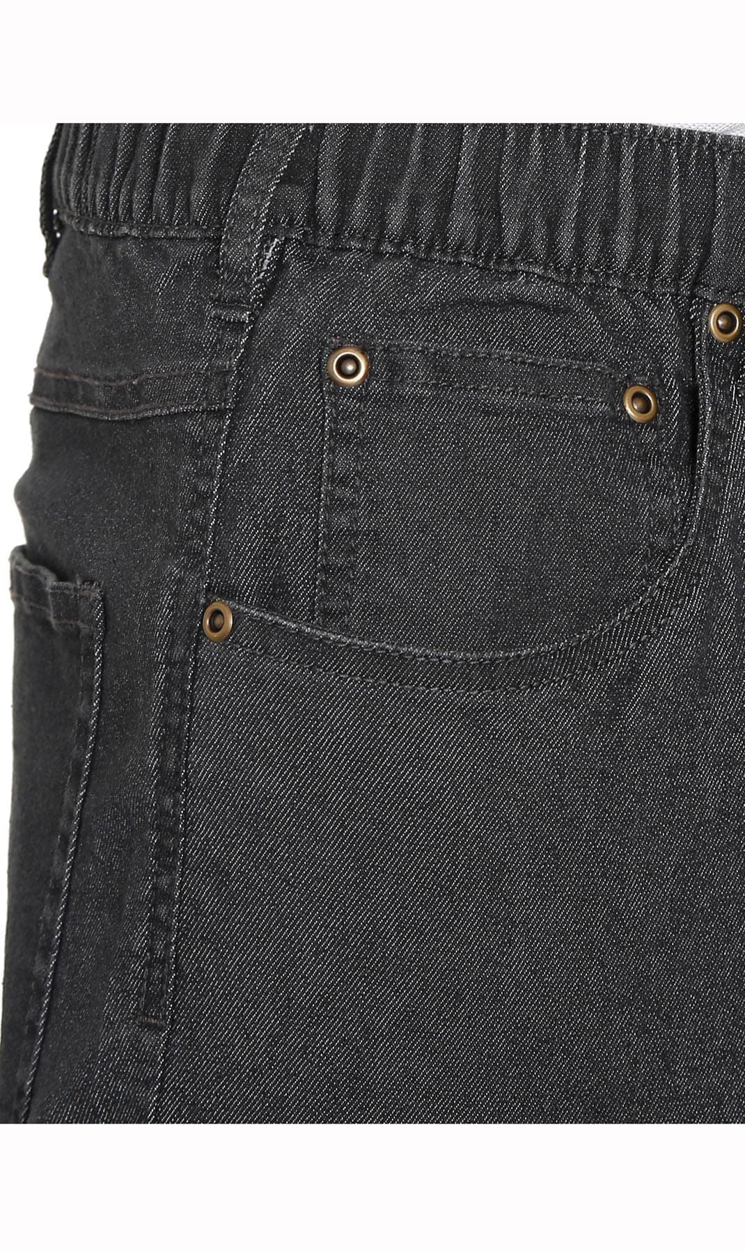 Men's Casual Elastic Waist Denim & Twill Pull on Jeans Pants