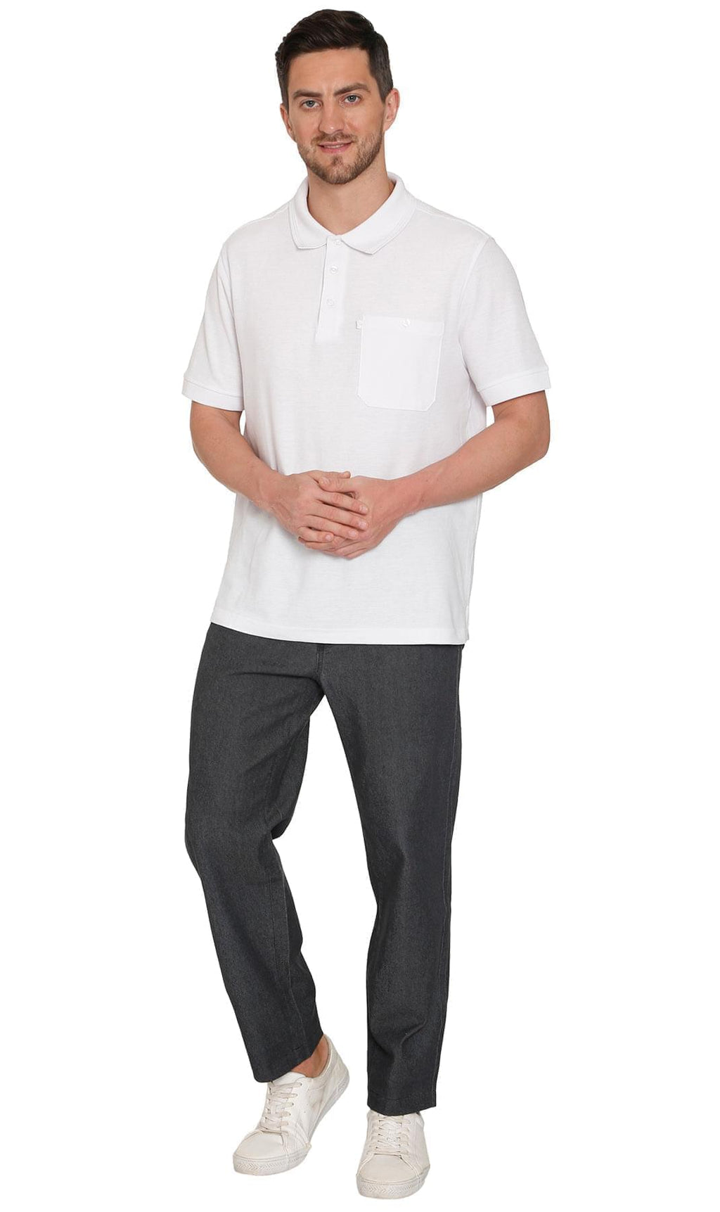 Men's Casual Elastic Waist Denim & Twill Pull on Jeans Pants