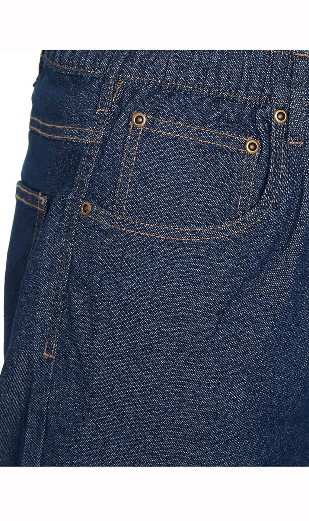 Men's Casual Elastic Waist Denim & Twill Pull on Jeans Pants