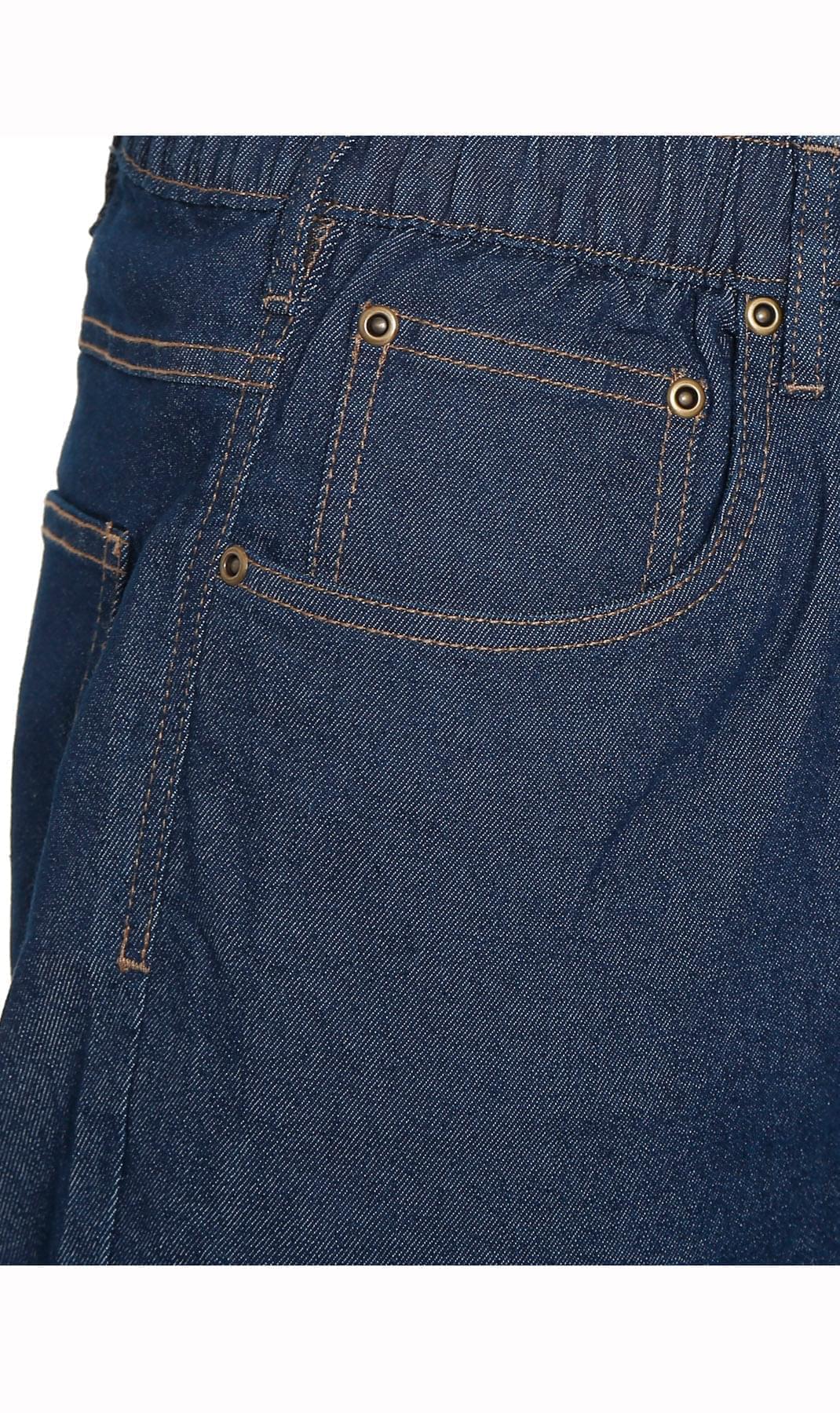 Men's Casual Elastic Waist Denim & Twill Pull on Jeans Pants