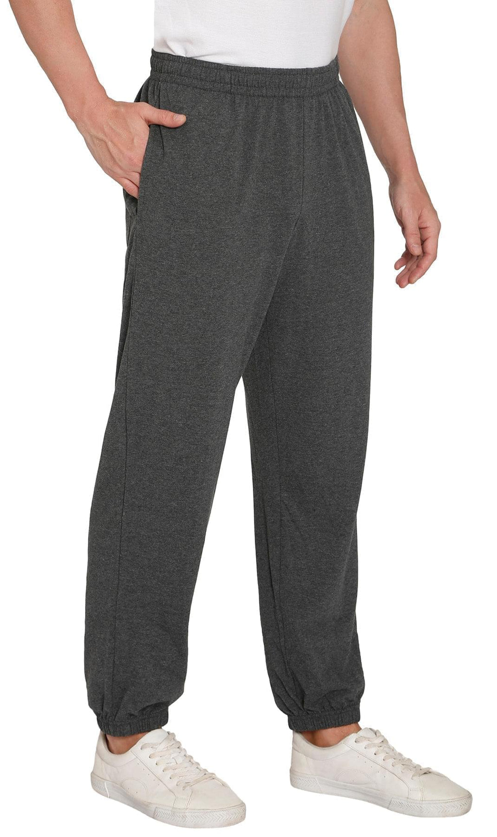 Mens Pull On Elastic Waist Knit Pants - Relaxed Dressing for Comfort