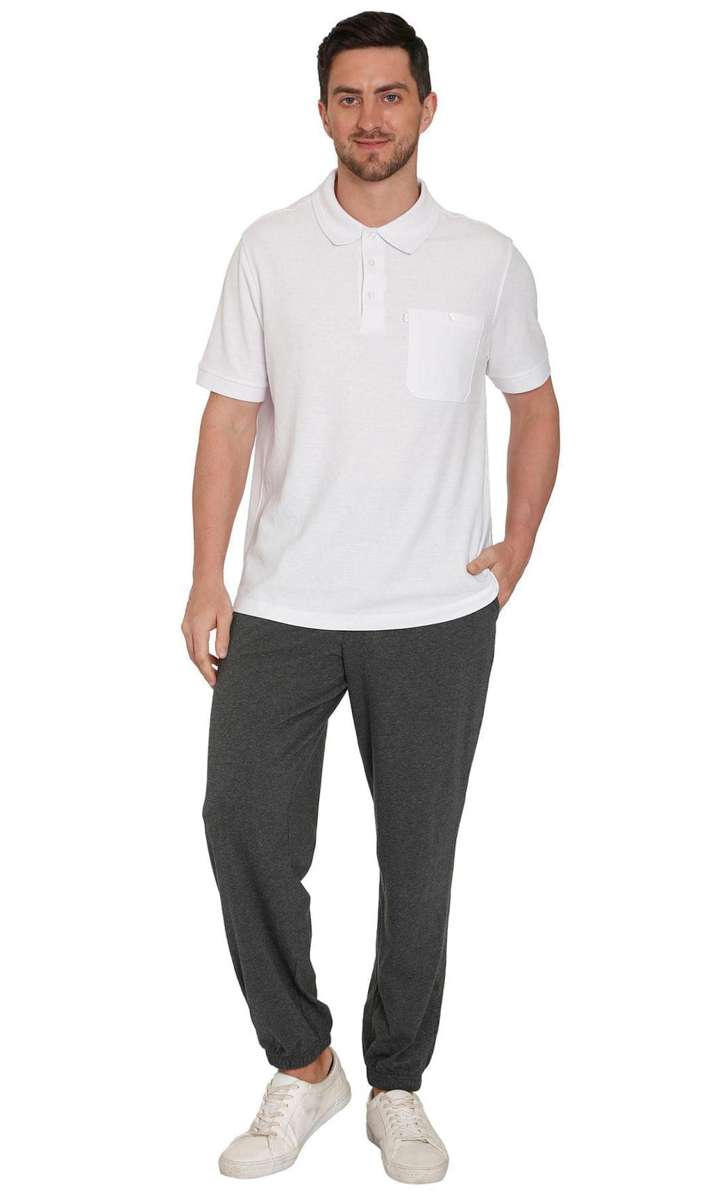 Mens Pull On Elastic Waist Knit Pants - Relaxed Dressing for Comfort