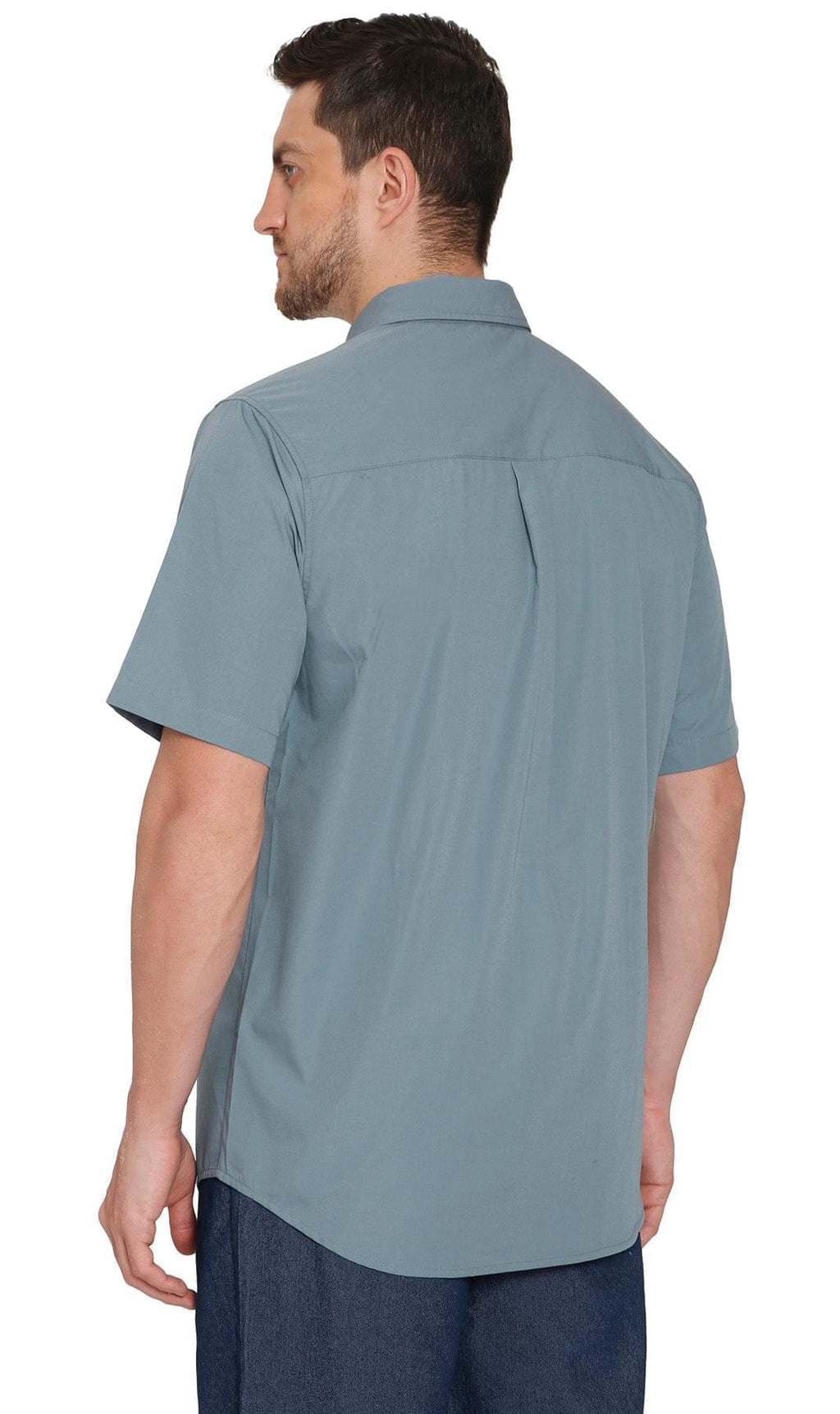 Men's Short Sleeve Easy Snap Explorer Shirt With Multi-Pockets and cool back mesh