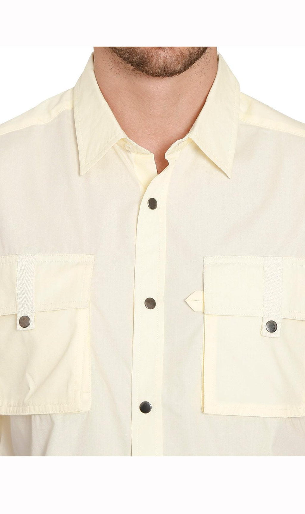 Men's Short Sleeve Easy Snap Explorer Shirt With Multi-Pockets and cool back mesh