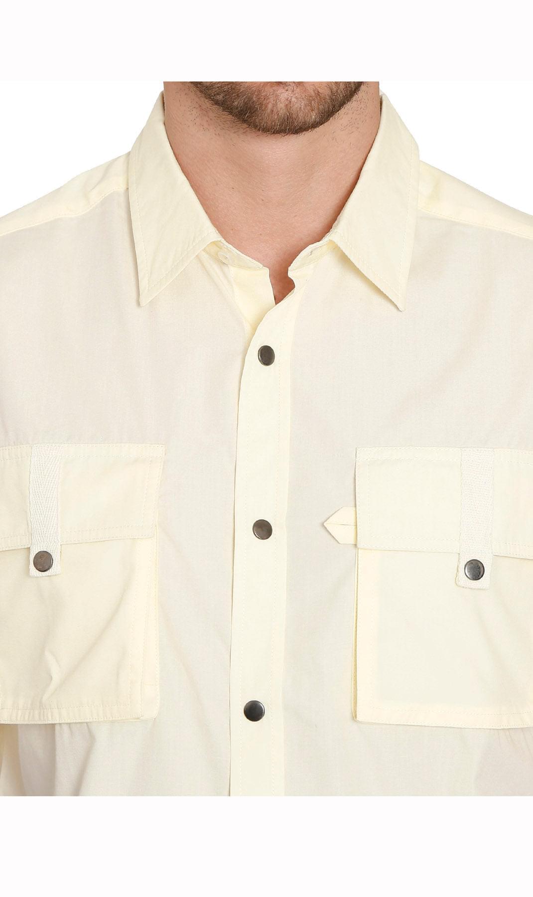 Men's Short Sleeve Easy Snap Explorer Shirt With Multi-Pockets and cool back mesh