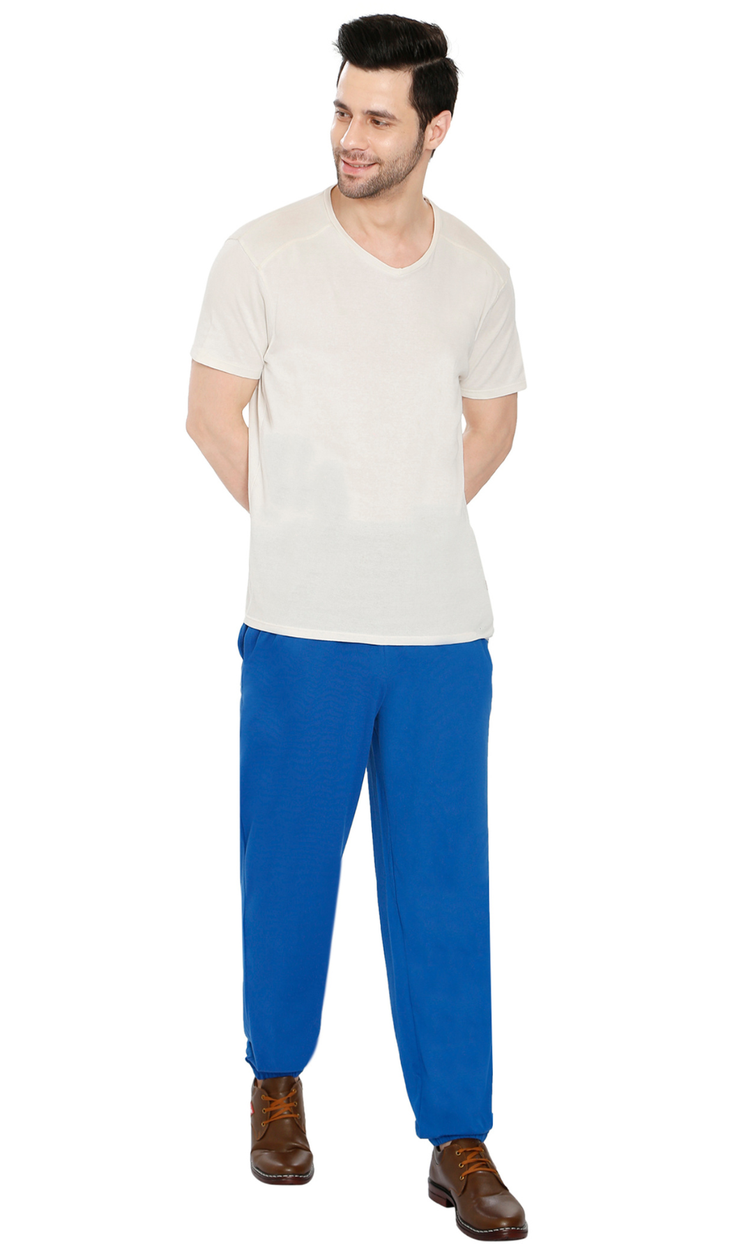 Mens Pull On Elastic Waist Knit Pants - Relaxed Dressing for Comfort