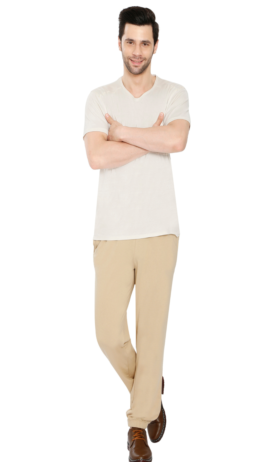 Mens Pull On Elastic Waist Knit Pants - Relaxed Dressing for Comfort