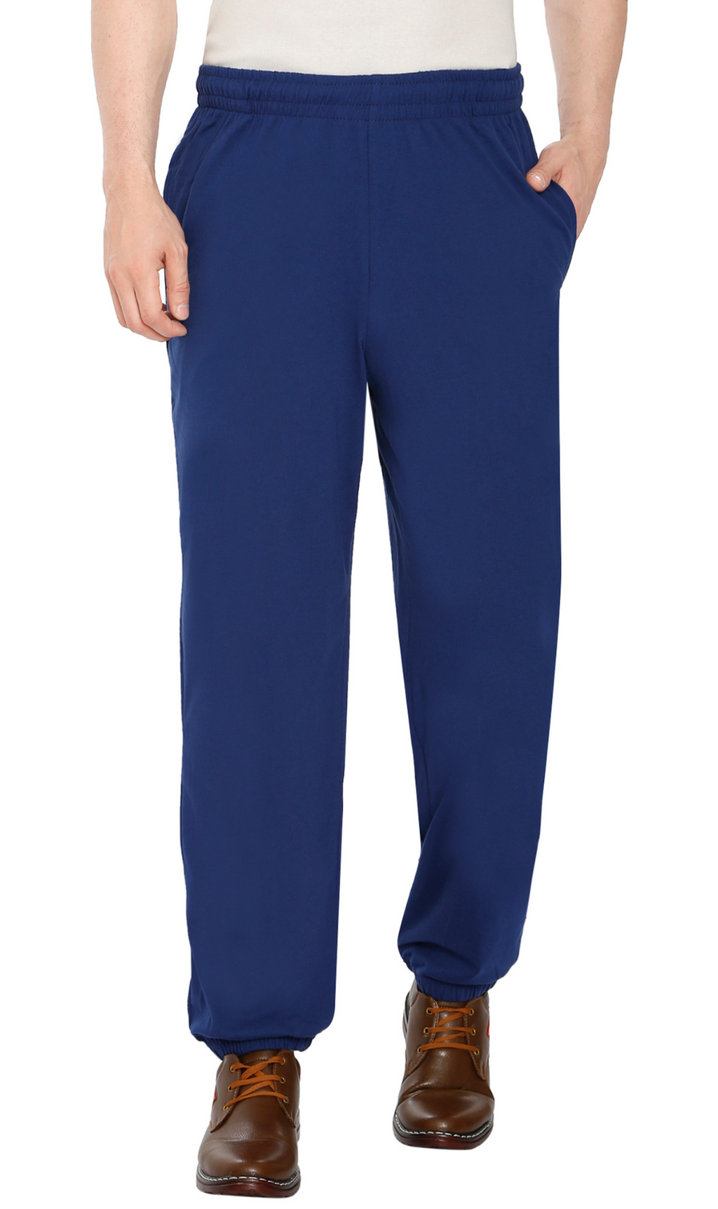 Mens Pull On Elastic Waist Knit Pants - Relaxed Dressing for Comfort