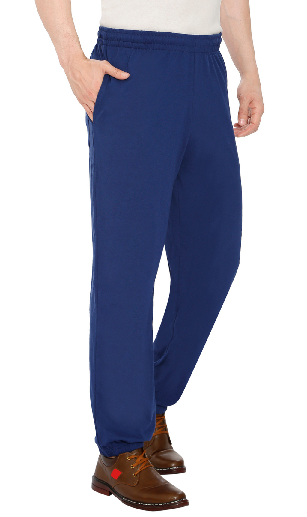 Mens Pull On Elastic Waist Knit Pants - Relaxed Dressing for Comfort