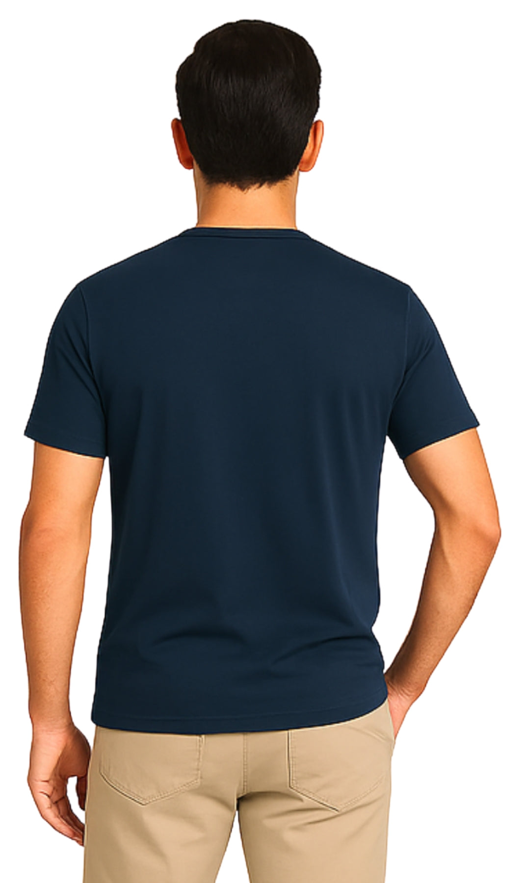 Men's Short Sleeve Henley Relaxed Fit Shirt with Pocket