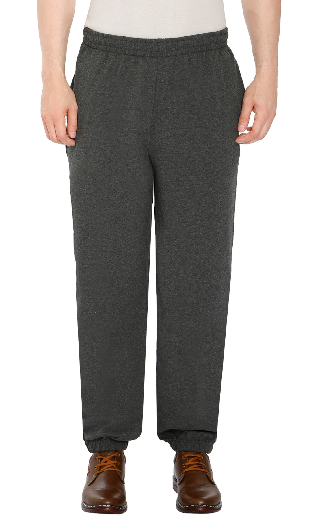 Mens Pull On Elastic Waist Knit Pants - Relaxed Dressing for Comfort