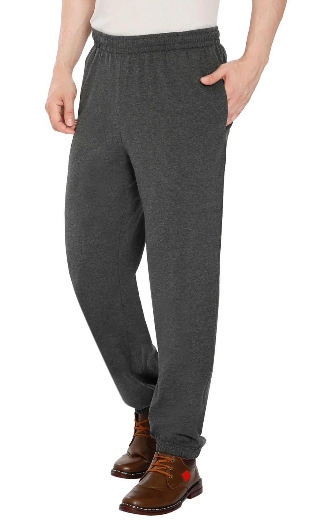 Mens Pull On Elastic Waist Knit Pants - Relaxed Dressing for Comfort