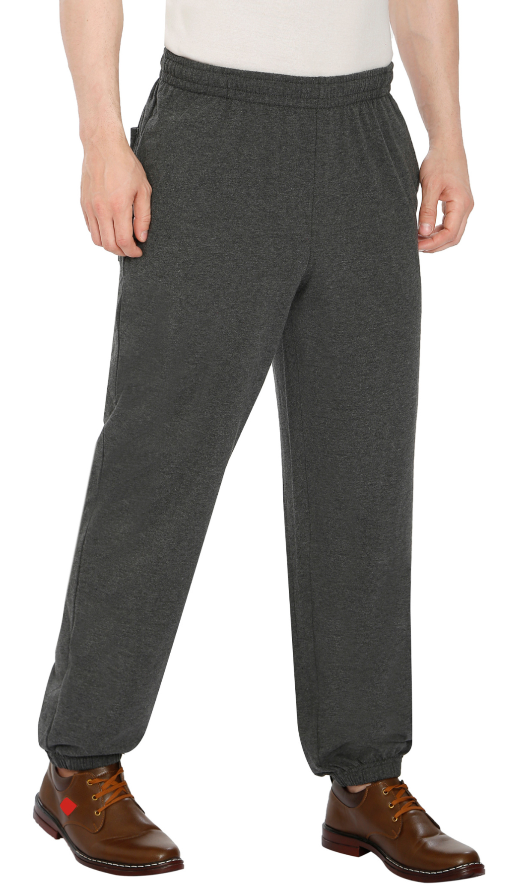 Mens Pull On Elastic Waist Knit Pants - Relaxed Dressing for Comfort