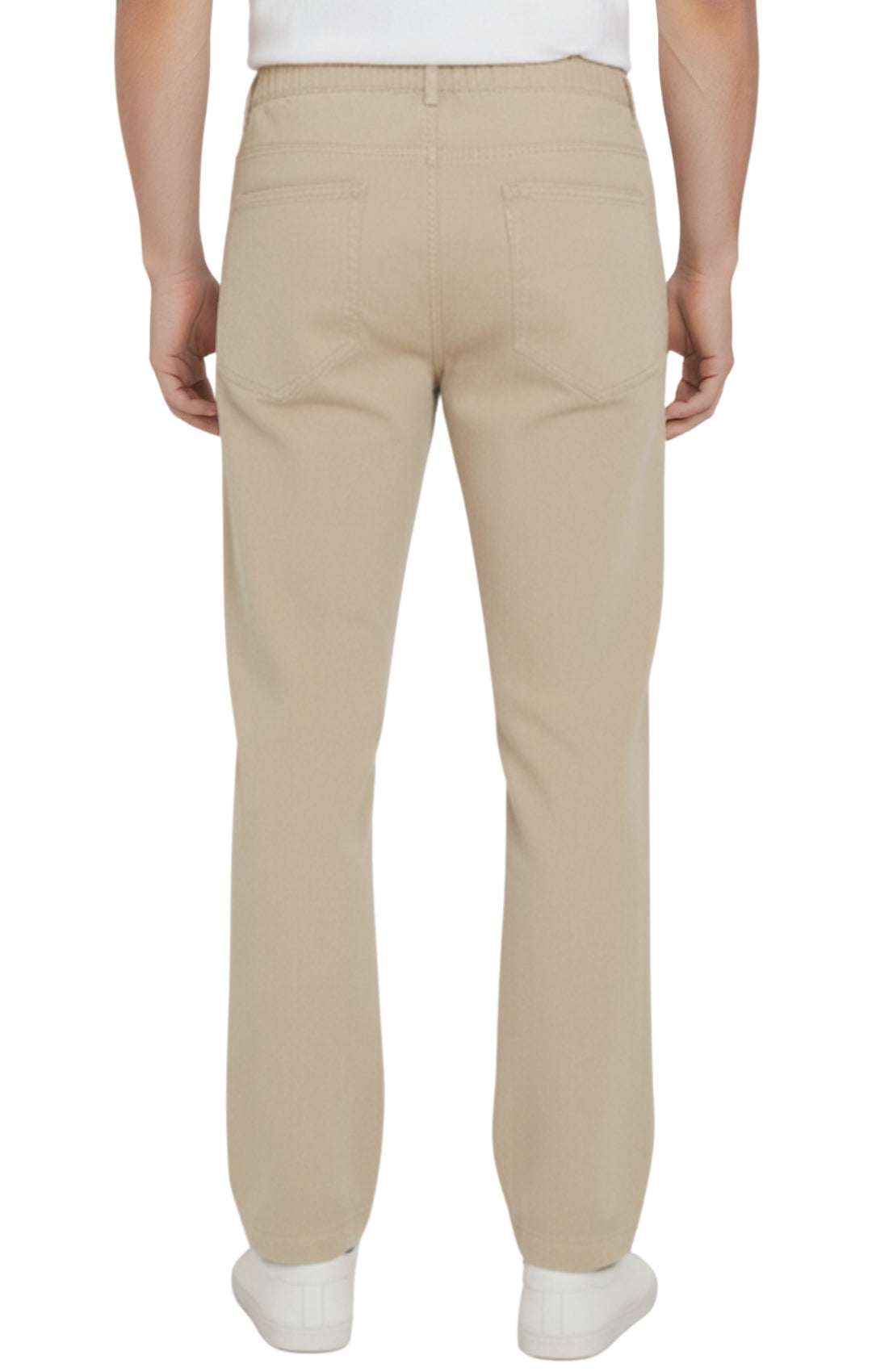 Men's Casual Elastic Waist Denim & Twill Pull on Jeans Pants