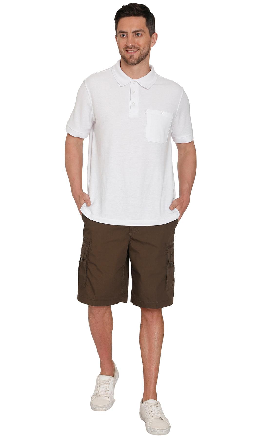 Men's Cargo Shorts with Elastic Waist and Multi Pockets for added comfort