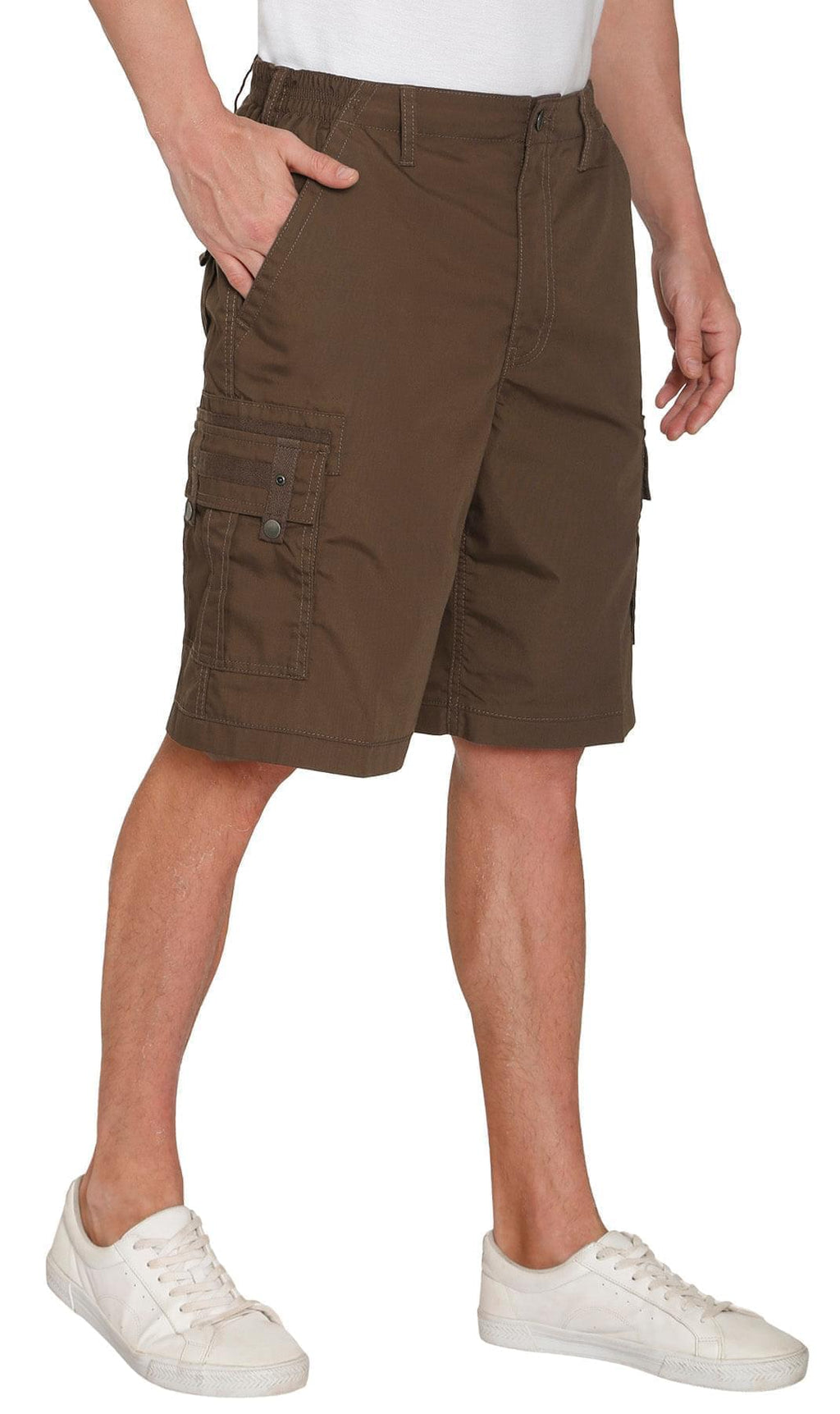 Men's Cargo Shorts with Elastic Waist and Multi Pockets for added comfort