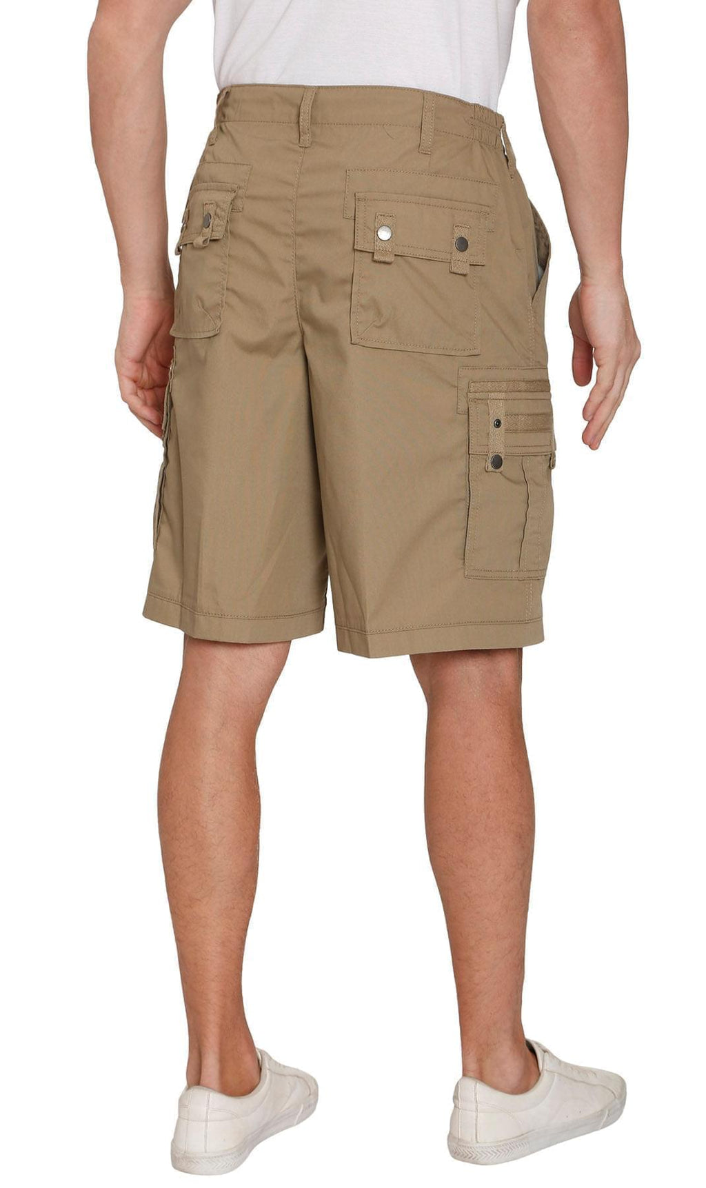 Men's Cargo Shorts with Elastic Waist and Multi Pockets for added comfort
