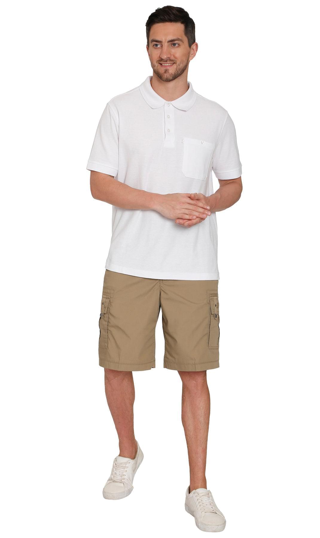 Men's Cargo Shorts with Elastic Waist and Multi Pockets for added comfort