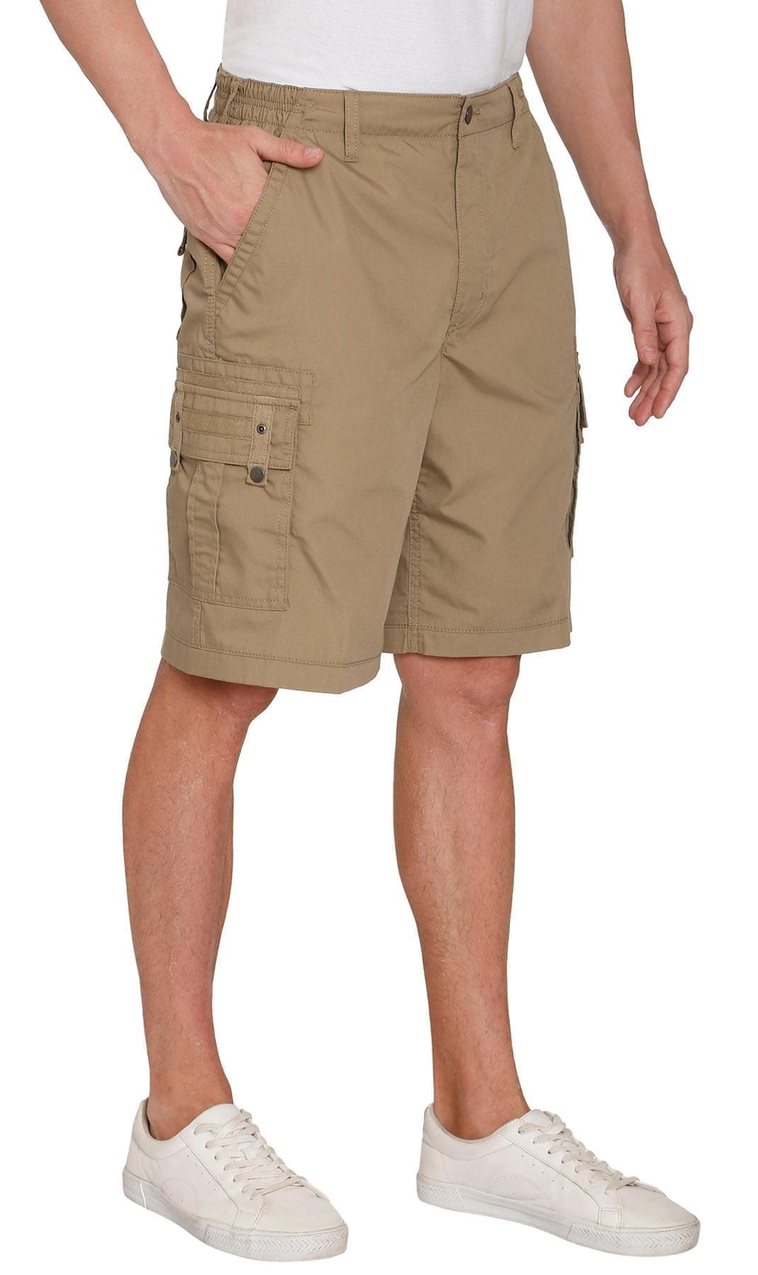 Men's Cargo Shorts with Elastic Waist and Multi Pockets for added comfort