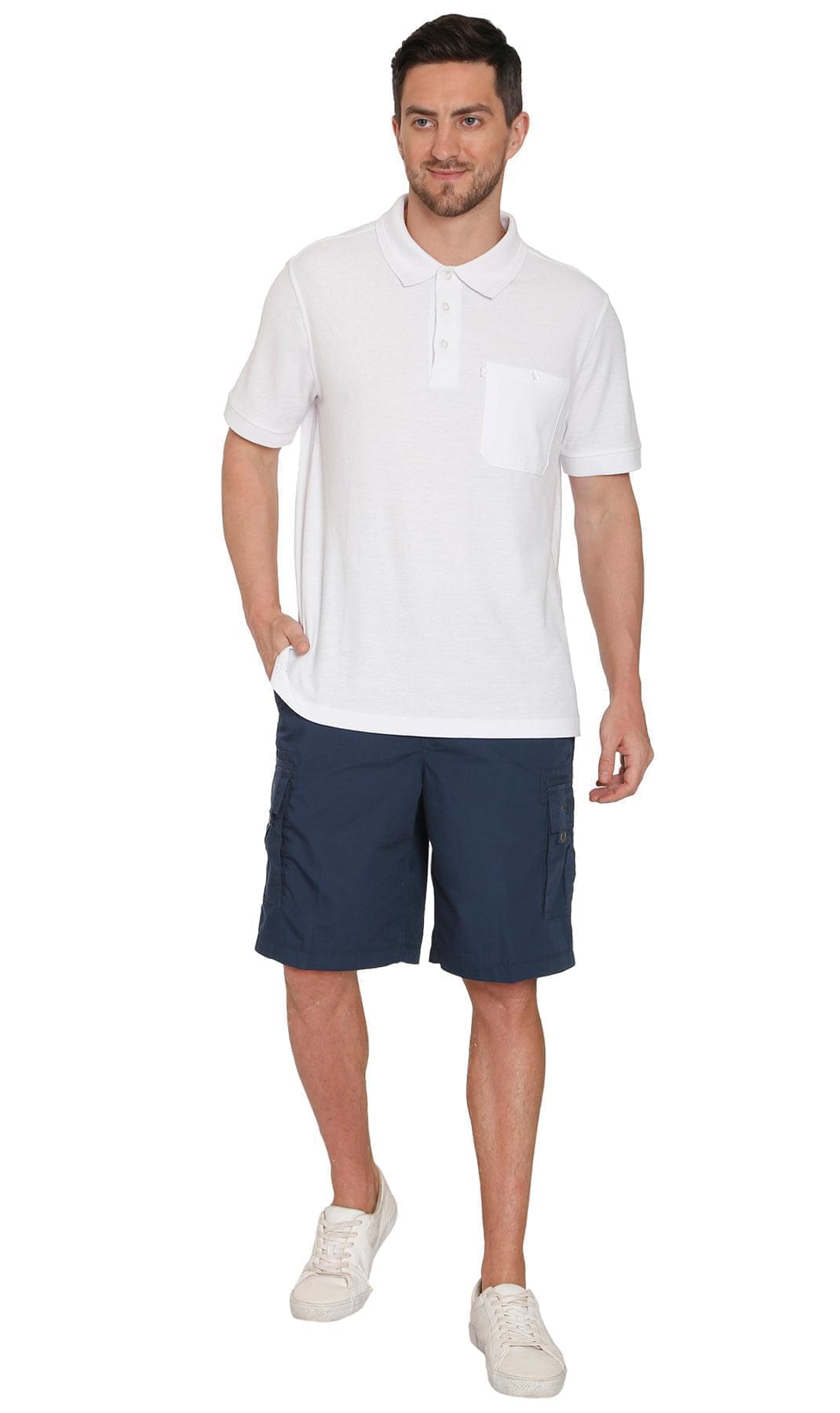 Men's Cargo Shorts with Elastic Waist and Multi Pockets for added comfort