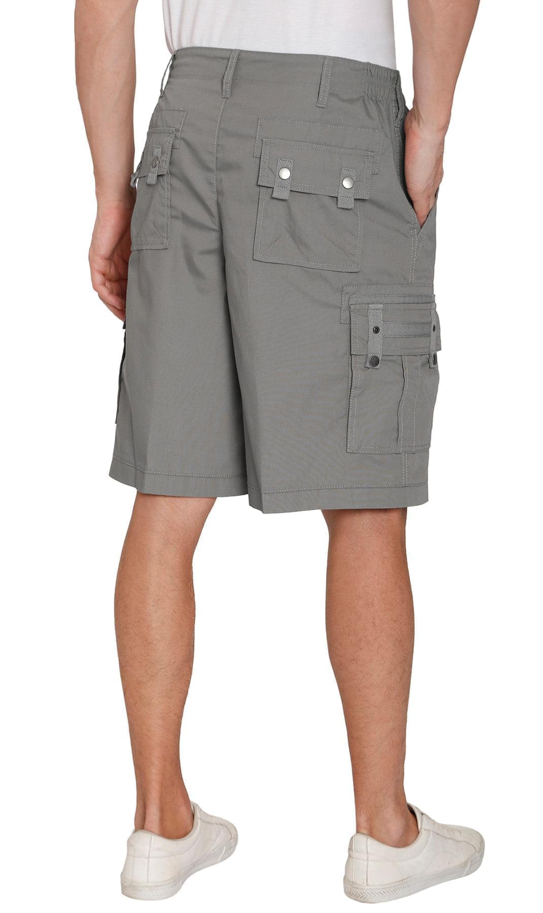 Men's Cargo Shorts with Elastic Waist and Multi Pockets for added comfort