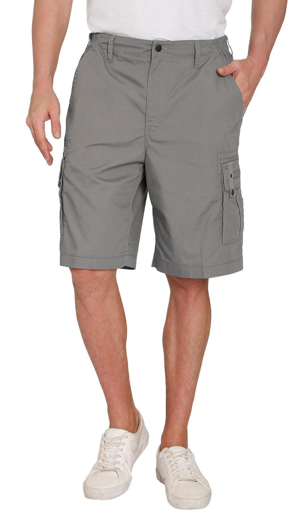 Men's Cargo Shorts with Elastic Waist and Multi Pockets for added comfort