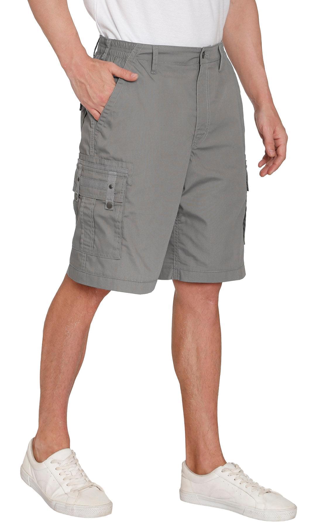 Men's Cargo Shorts with Elastic Waist and Multi Pockets for added comfort