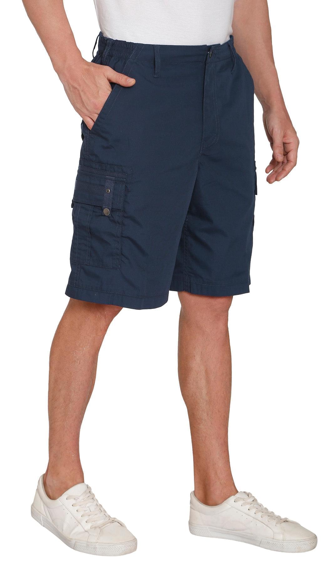 Men's Cargo Shorts with Elastic Waist and Multi Pockets for added comfort