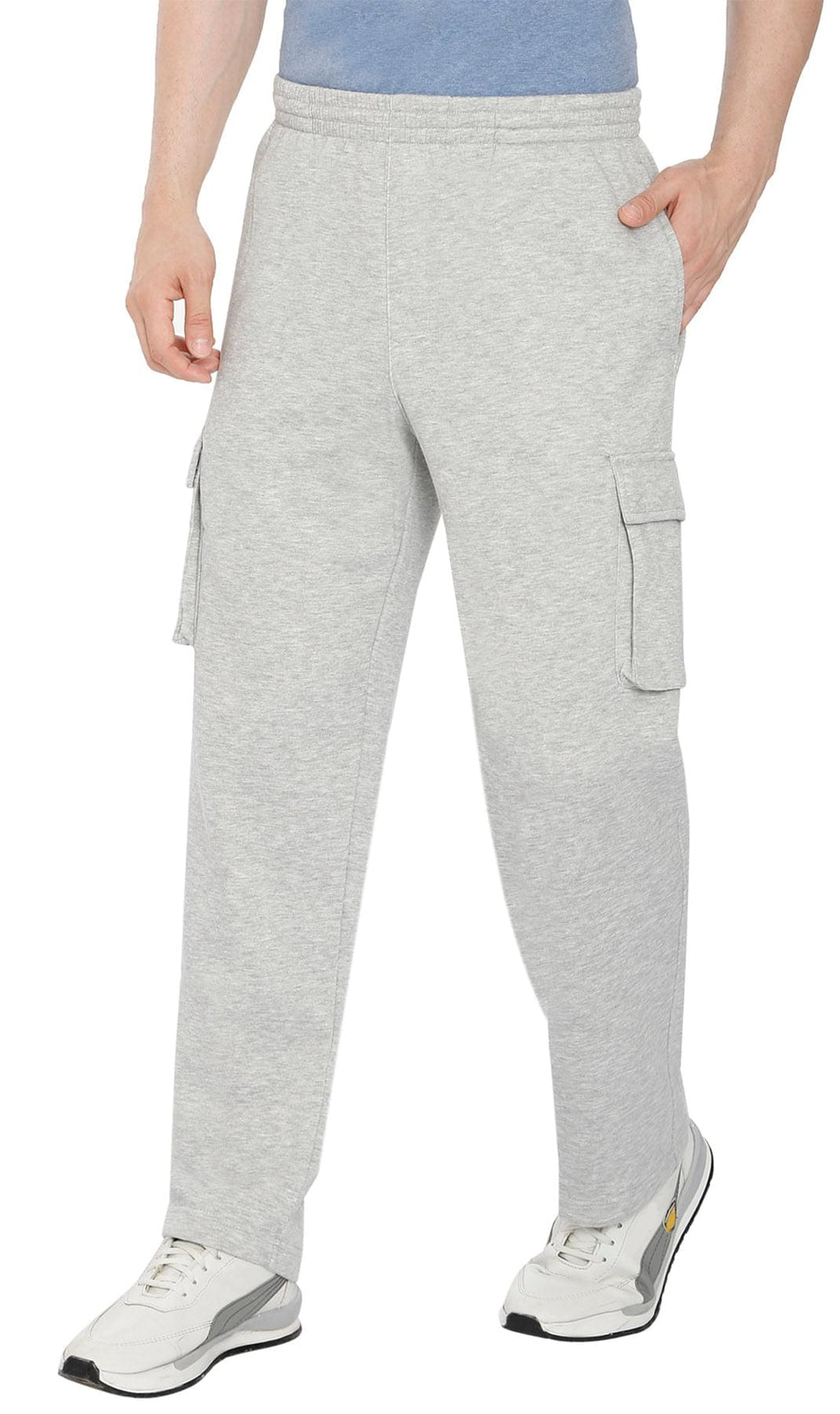 Men's Brushed Fleece Cargo Pants – Comfy Sweatpants with inner drawstrings