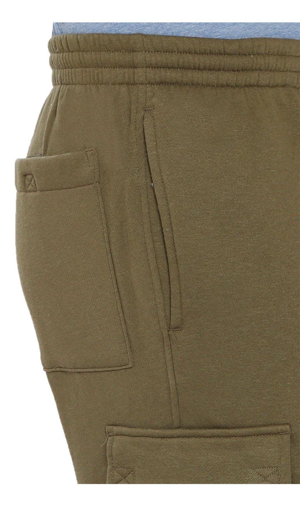 Men's Brushed Fleece Cargo Pants – Comfy Sweatpants with inner drawstrings