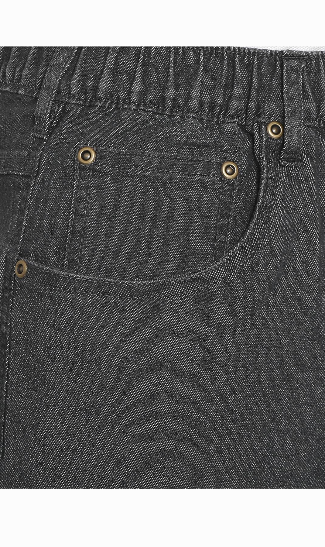 Men's Stretch Waist Pull On Shorts  in Denim and Twill - Free of Buttons & Snaps