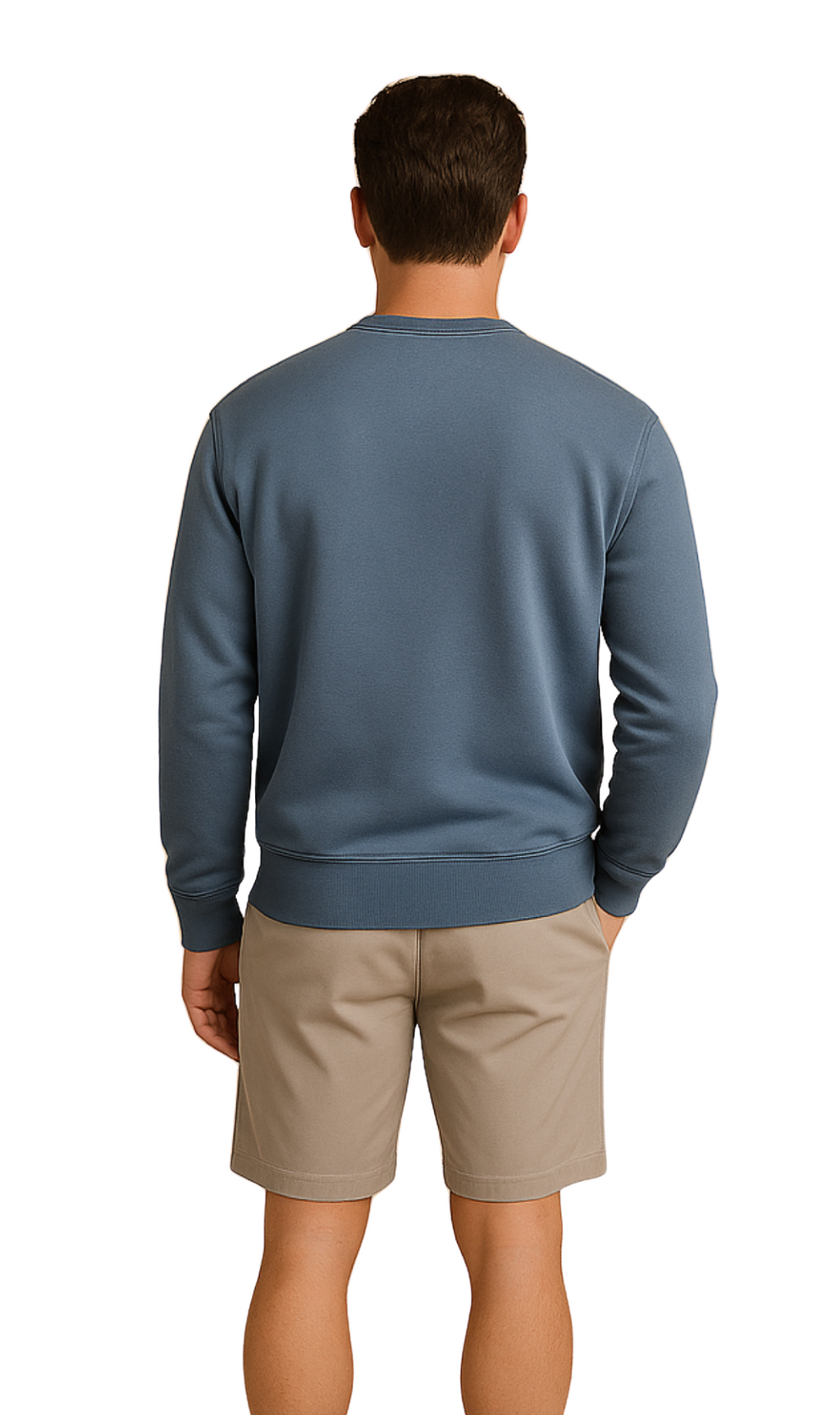 Mens 3-Pocket Fleece Sweatshirt with Raglan Seams, Chest Pocket and Tagless Neck