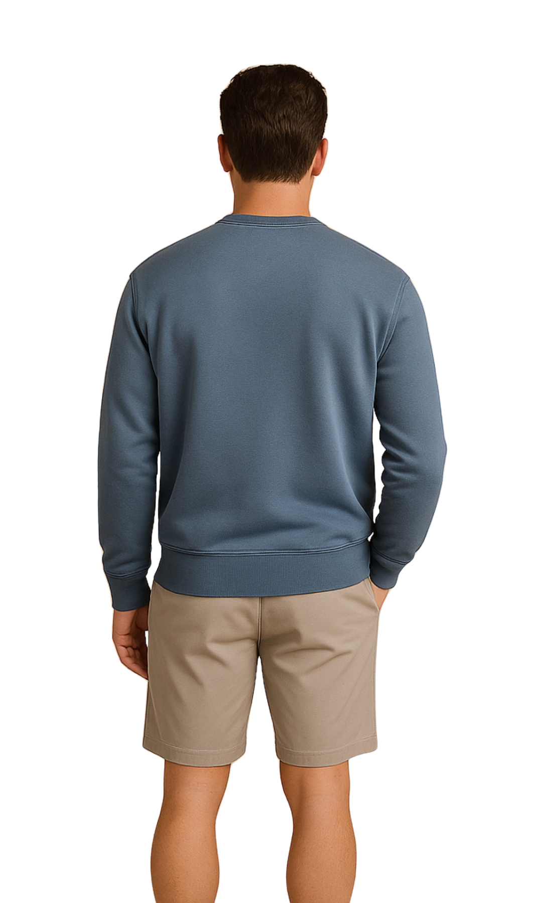 Mens 3-Pocket Fleece Sweatshirt with Raglan Seams, Chest Pocket and Tagless Neck