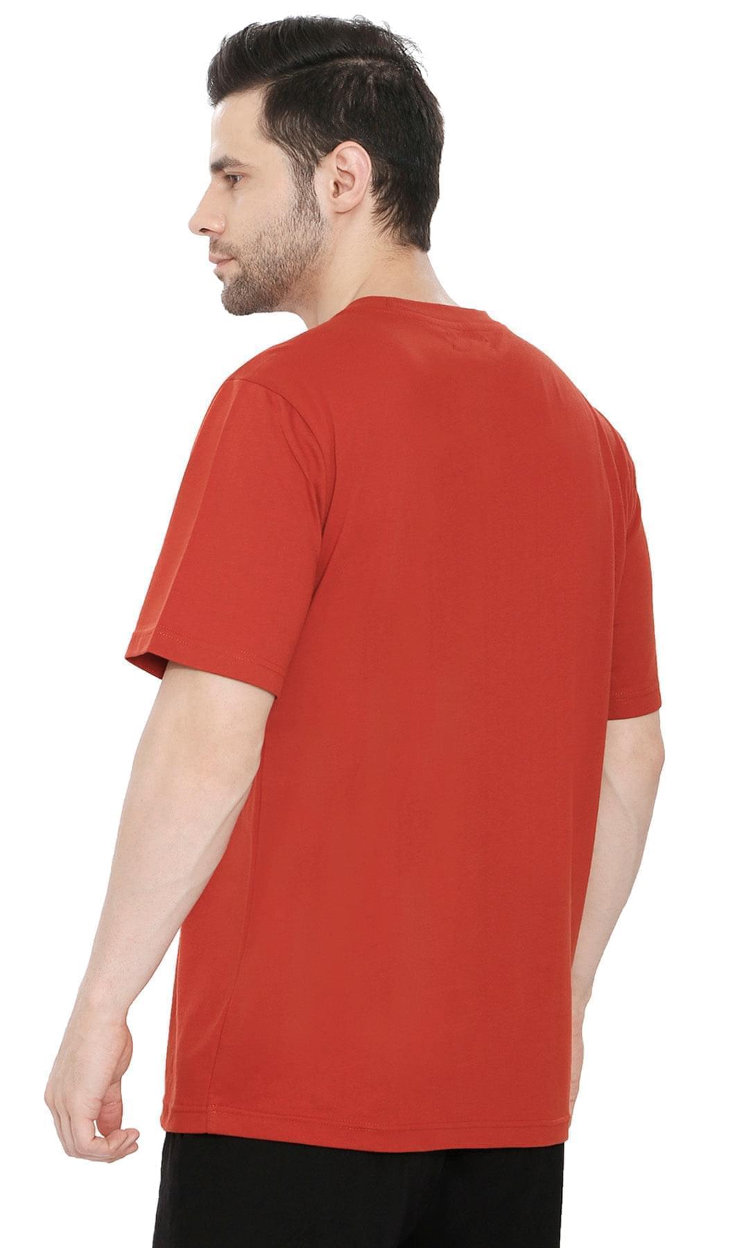Men's Crew Neck Solid Color T-shirt in Short Sleeves and Relaxed Fit
