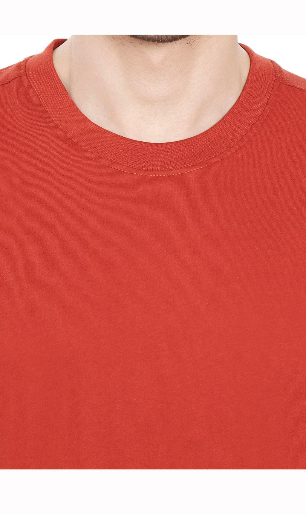 Men's Crew Neck Solid Color T-shirt in Short Sleeves and Relaxed Fit