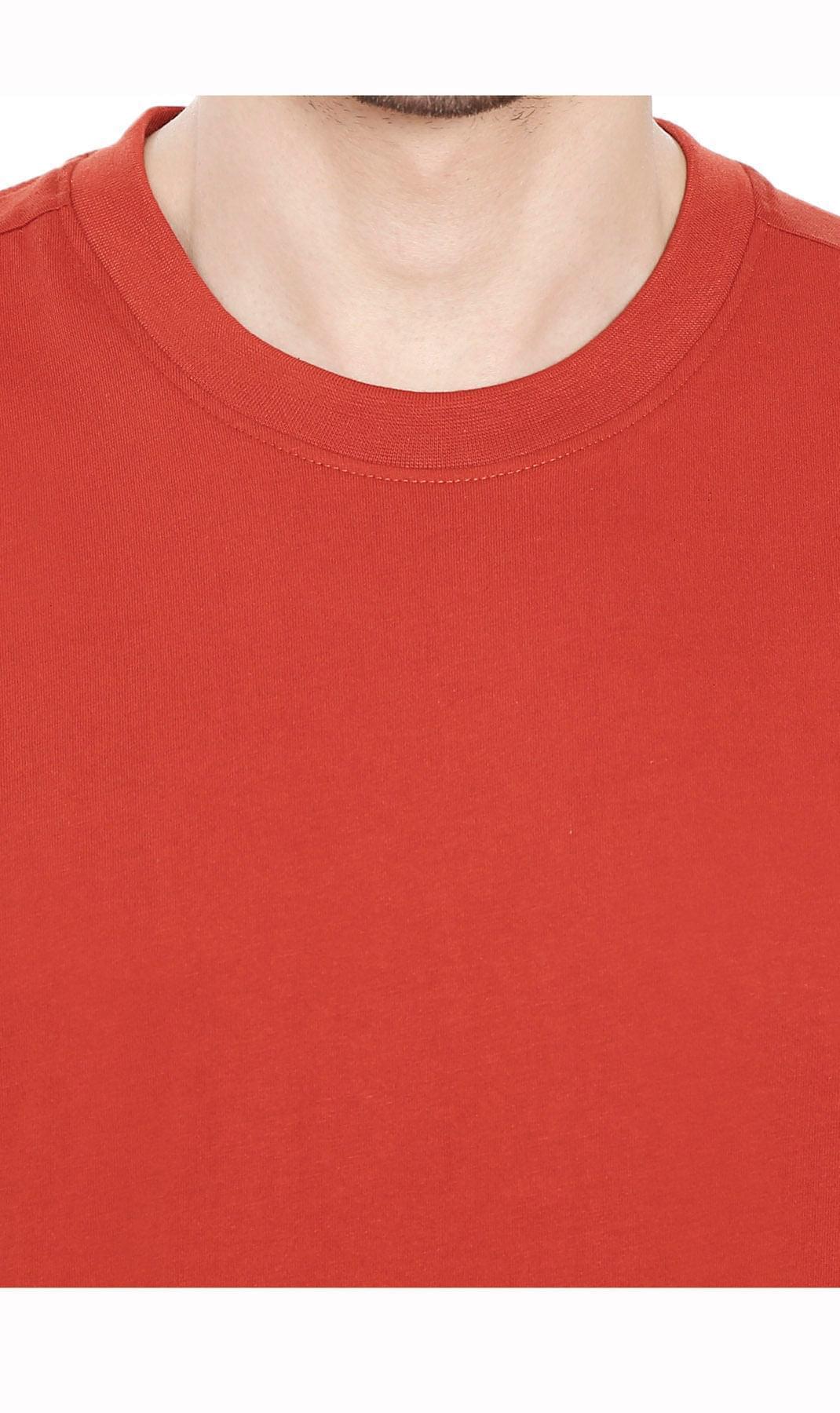 Men's Crew Neck Solid Color T-shirt in Short Sleeves and Relaxed Fit