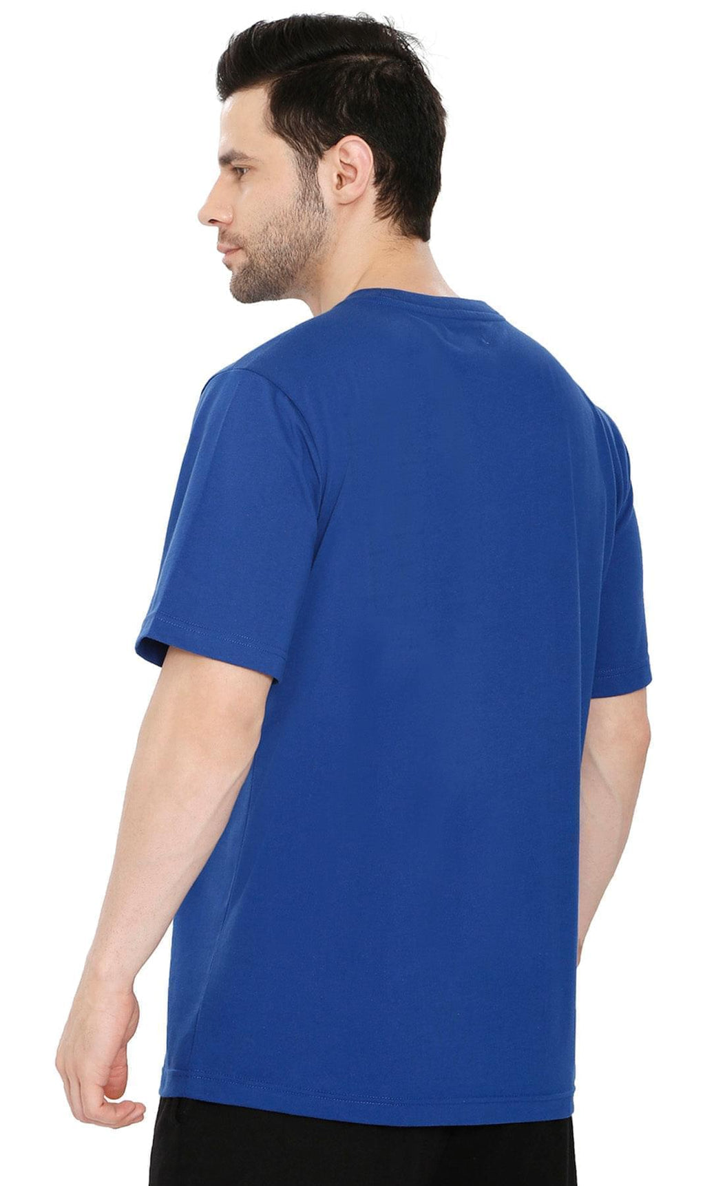 Men's Crew Neck Solid Color T-shirt in Short Sleeves and Relaxed Fit